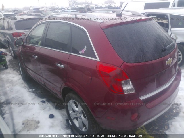 3GNAL3EK4ES646009 - 2014 CHEVROLET CAPTIVA LT RED photo 3