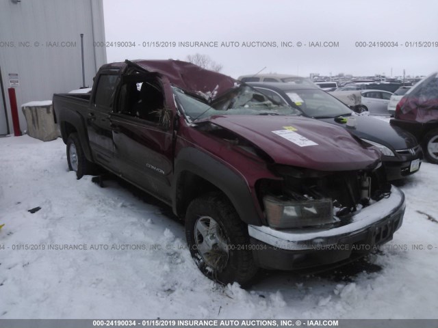 1GTDT136948103648 - 2004 GMC CANYON RED photo 1