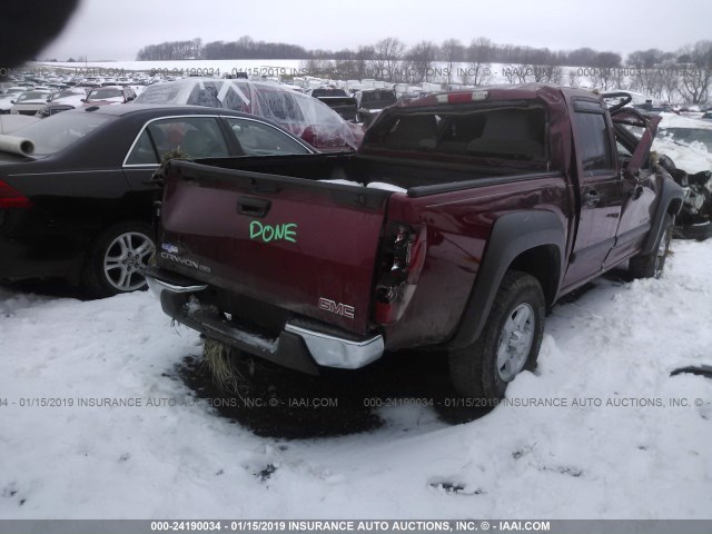 1GTDT136948103648 - 2004 GMC CANYON RED photo 4