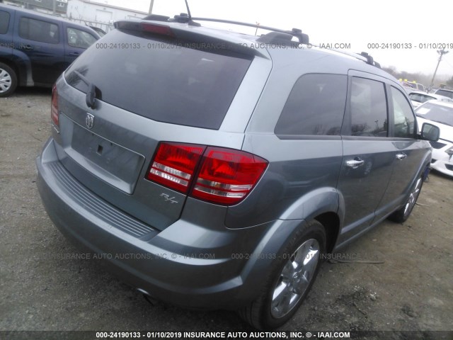 3D4GG67V09T239808 - 2009 DODGE JOURNEY R/T GRAY photo 4