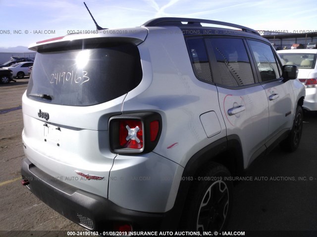 ZACCJBCT4GPD14797 - 2016 JEEP RENEGADE TRAILHAWK GRAY photo 4