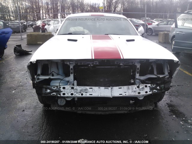 2C3CDYAG3DH699884 - 2013 DODGE CHALLENGER SXT WHITE photo 6