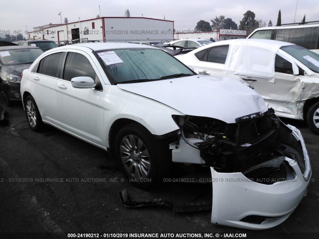 1C3CCBAB7EN230987 - 2014 CHRYSLER 200 LX WHITE photo 1