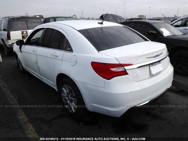 1C3CCBAB7EN230987 - 2014 CHRYSLER 200 LX WHITE photo 3