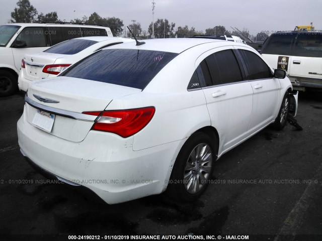 1C3CCBAB7EN230987 - 2014 CHRYSLER 200 LX WHITE photo 4