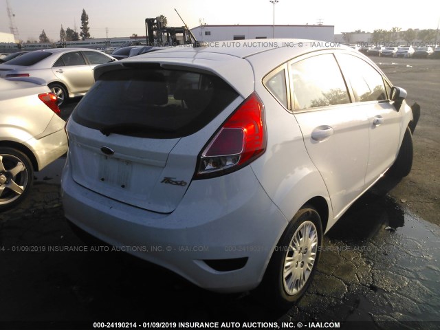 3FADP4TJ7EM235336 - 2014 FORD FIESTA S WHITE photo 4