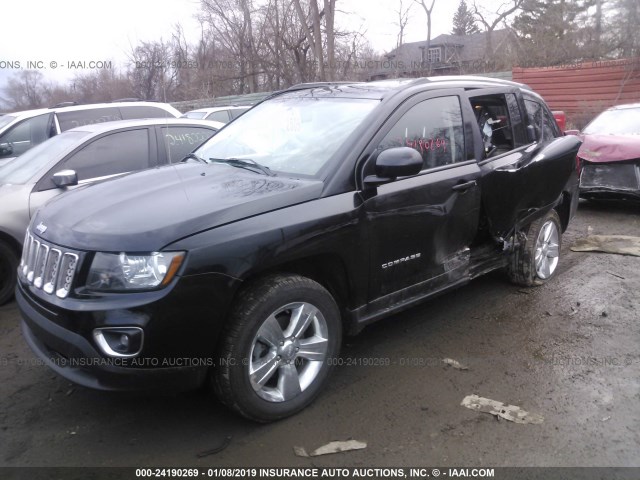 1C4NJDEB2FD117942 - 2015 JEEP COMPASS LATITUDE BLACK photo 2