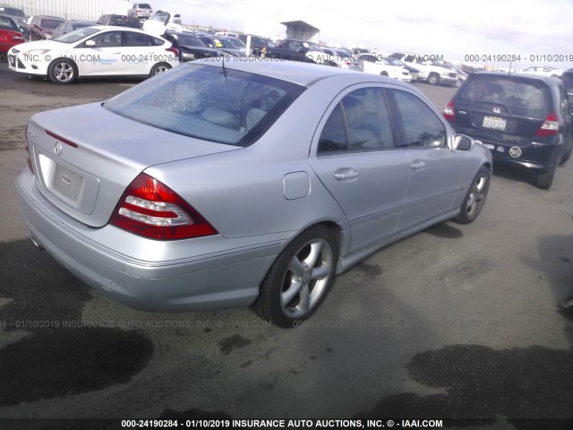 WDBRF52H56F733834 - 2006 MERCEDES-BENZ C GENERATION 2006 230 GRAY photo 4