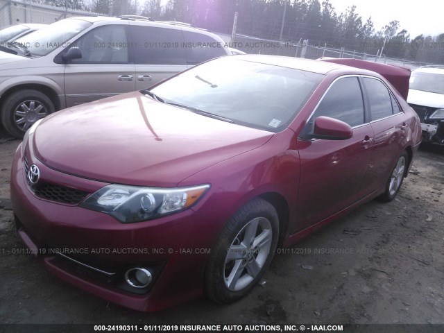 4T1BF1FK9DU661686 - 2013 TOYOTA CAMRY L/SE/LE/XLE 红色 照片 2