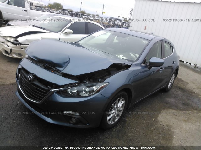 3MZBM1M76GM253063 - 2016 MAZDA 3 TOURING BLUE photo 2