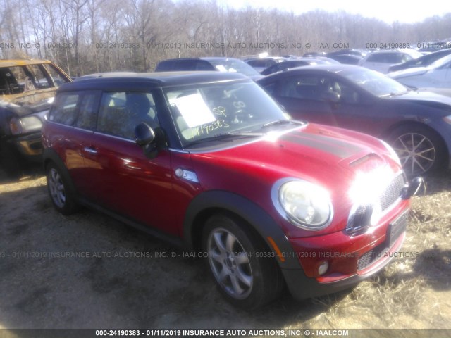 WMWMM33599TP91605 - 2009 MINI COOPER S CLUBMAN RED photo 1