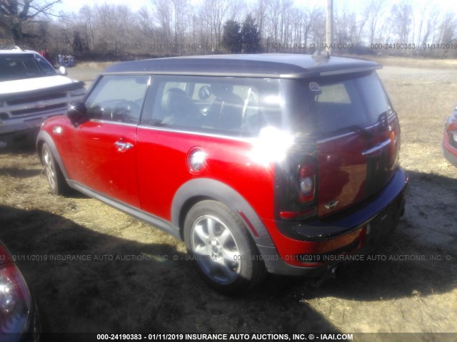 WMWMM33599TP91605 - 2009 MINI COOPER S CLUBMAN RED photo 3