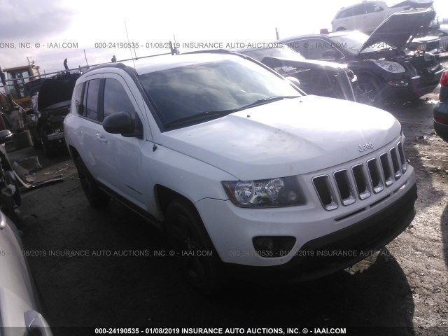 1C4NJCBA8GD615540 - 2016 JEEP COMPASS SPORT WHITE photo 1