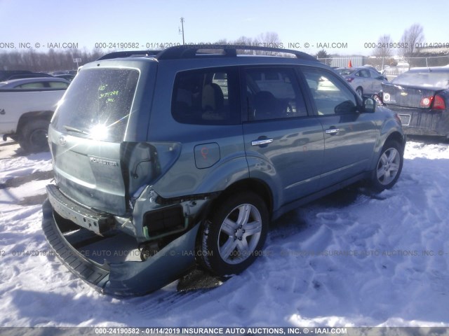 JF2SH64679H759473 - 2009 SUBARU FORESTER 2.5X LIMITED GREEN photo 4