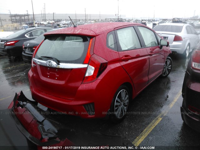 3HGGK5H81FM730832 - 2015 HONDA FIT EX/EXL RED photo 4