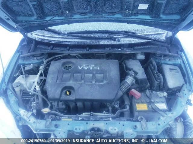 JTDBU4EE6A9115112 - 2010 TOYOTA COROLLA S/LE/XLE მწვანე ფოტო 10