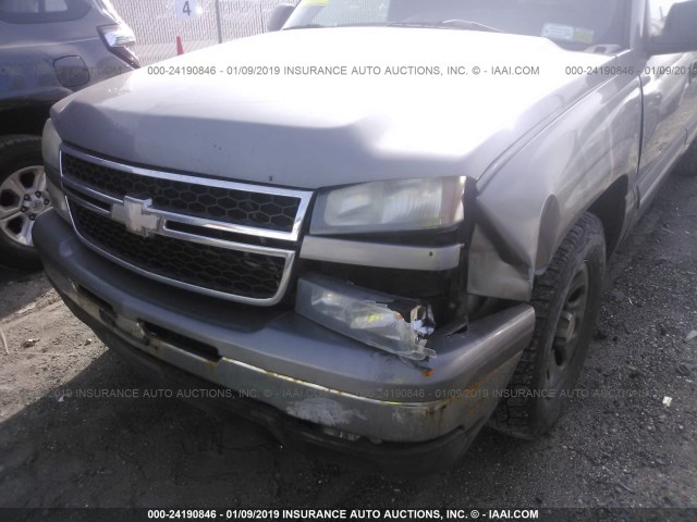 1GCEC19T76Z126750 - 2006 CHEVROLET SILVERADO C1500 GRAY photo 6