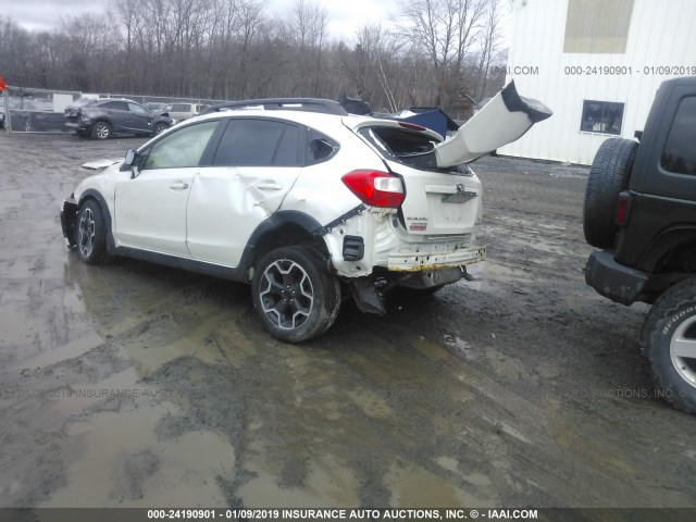 JF2GPACC3E8233337 - 2014 SUBARU XV CROSSTREK 2.0 PREMIUM WHITE photo 3