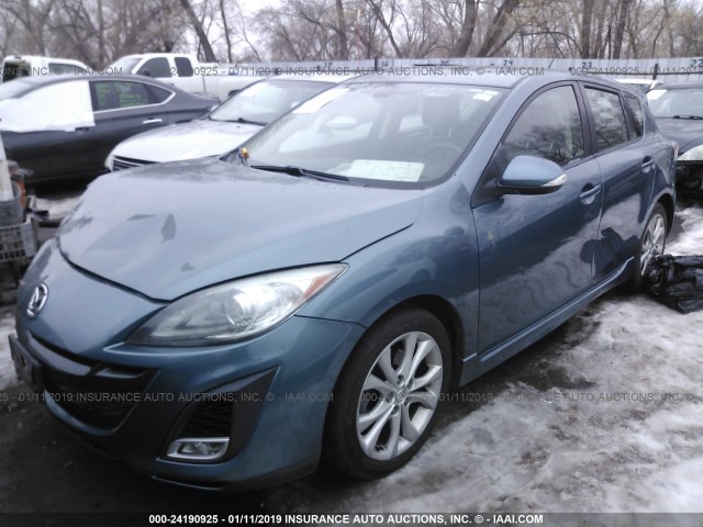 JM1BL1H61A1130105 - 2010 MAZDA 3 S BLUE photo 2