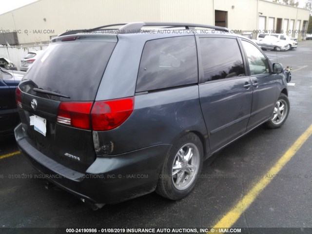 5TDZA23C86S571389 - 2006 TOYOTA SIENNA CE/LE BLUE photo 4