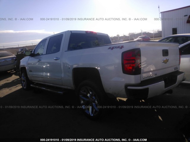 3GCUKTEC2EG316681 - 2014 CHEVROLET SILVERADO K1500 HIGH COUNTRY WHITE photo 3