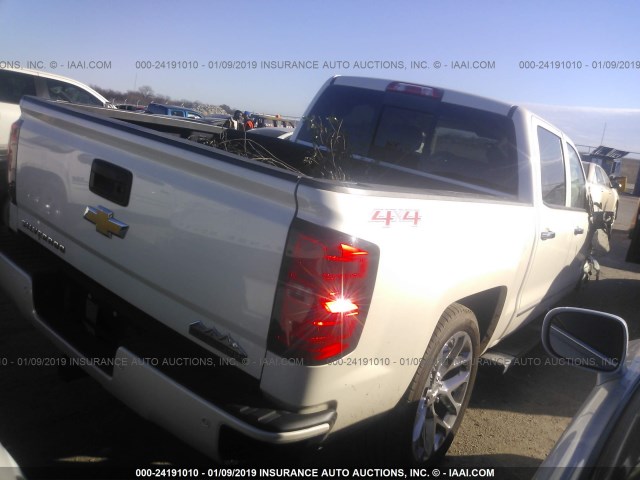 3GCUKTEC2EG316681 - 2014 CHEVROLET SILVERADO K1500 HIGH COUNTRY WHITE photo 4