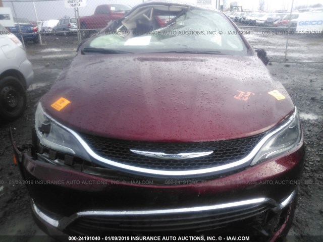 1C3CCCAB9GN157050 - 2016 CHRYSLER 200 LIMITED RED photo 6