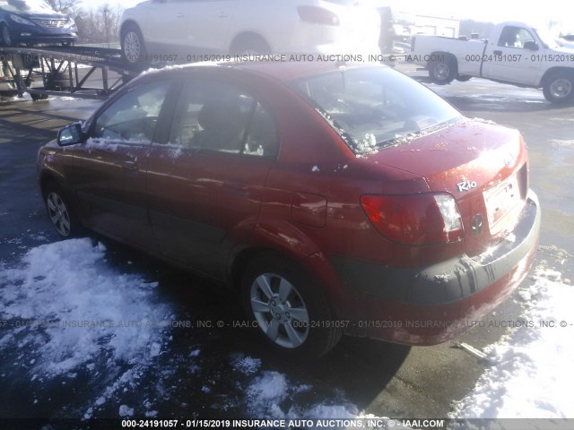 KNADE123376223704 - 2007 KIA RIO LX/SX ORANGE photo 3