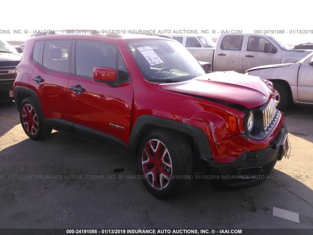 ZACCJABT5FPC37299 - 2015 JEEP RENEGADE LATITUDE RED photo 1