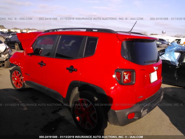 ZACCJABT5FPC37299 - 2015 JEEP RENEGADE LATITUDE RED photo 3