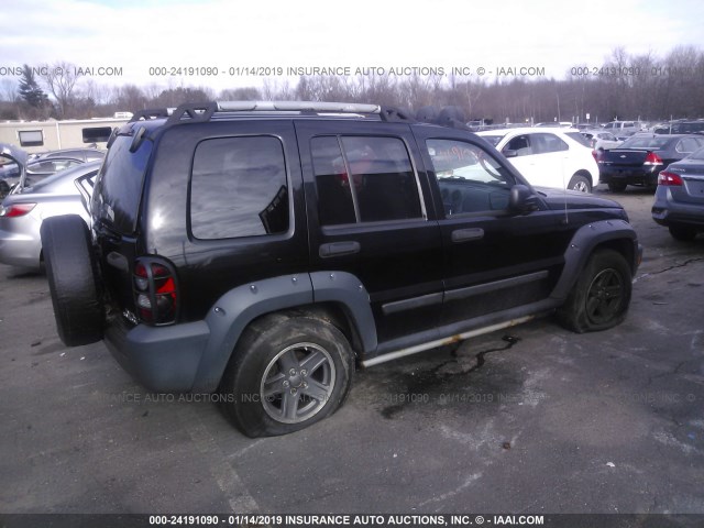 1J4GL38K55W501686 - 2005 JEEP LIBERTY RENEGADE BLACK photo 4