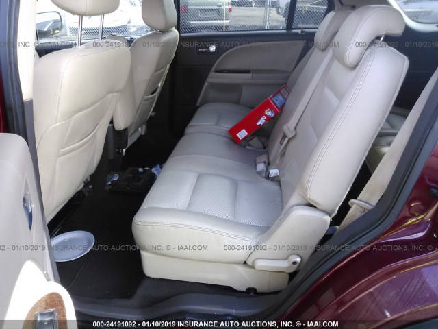 1FMDK07WX8GA17599 - 2008 FORD TAURUS X EDDIE BAUER BURGUNDY photo 8