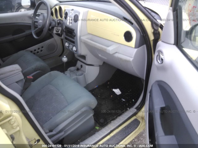 3A4FY58B37T505396 - 2007 CHRYSLER PT CRUISER TOURING YELLOW photo 5