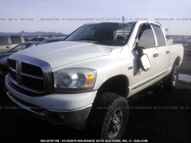 3D7KS28D66G280314 - 2006 DODGE RAM 2500 ST/SLT WHITE photo 2