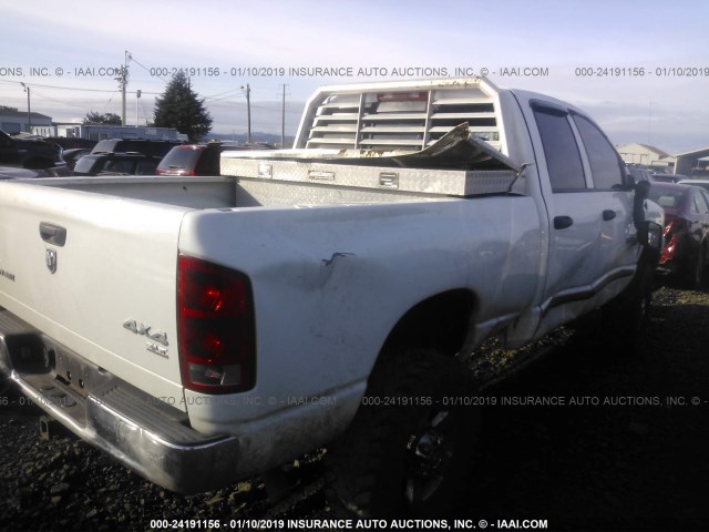 3D7KS28D66G280314 - 2006 DODGE RAM 2500 ST/SLT WHITE photo 4