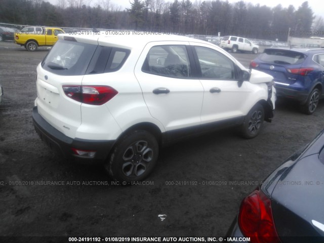 MAJ6P1SL4JC185937 - 2018 FORD ECOSPORT S WHITE photo 4