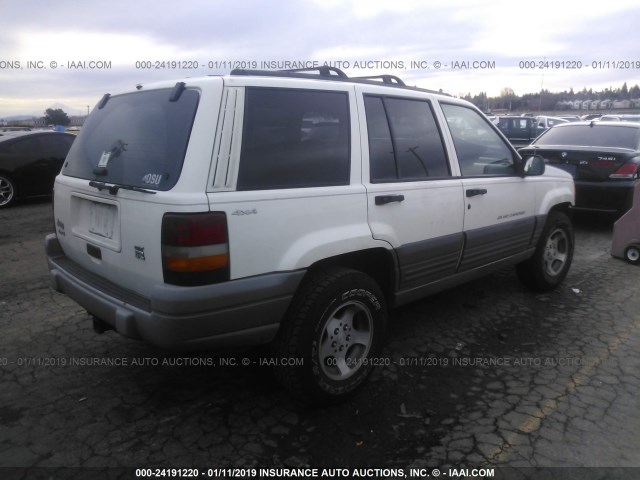 1J4GZ58SXVC517281 - 1997 JEEP GRAND CHEROKEE LAREDO/TSI WHITE photo 4