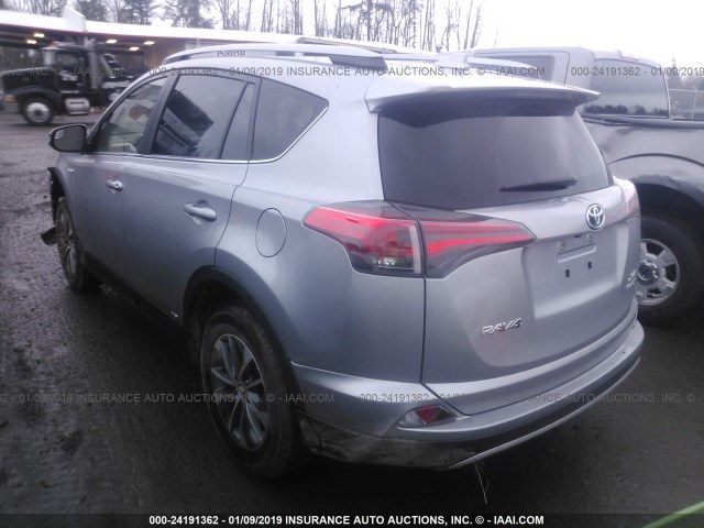 JTMRJREV2JD238424 - 2018 TOYOTA RAV4 HV LE PLUS/XLE GRAY photo 3