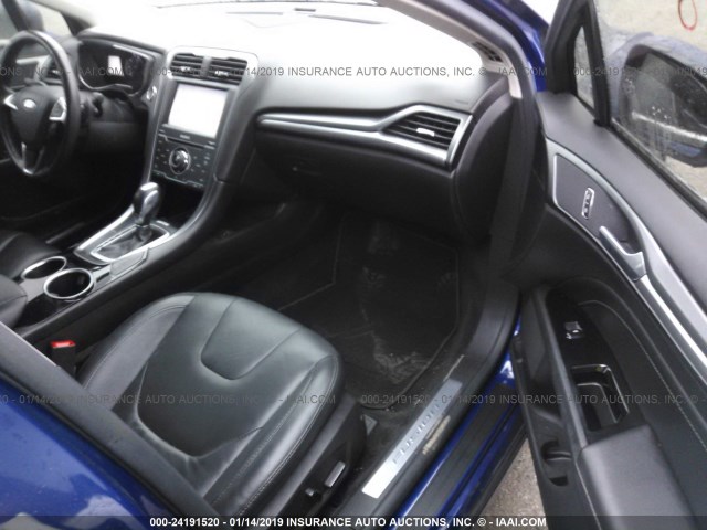 3FA6P0K9XDR368392 - 2013 FORD FUSION TITANIUM BLUE photo 5