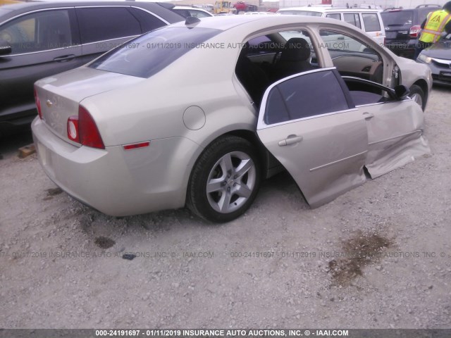 1G1ZB5E04CF331486 - 2012 CHEVROLET MALIBU LS GOLD photo 4