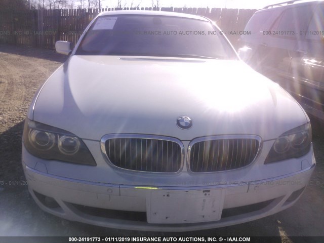 WBAHN83516DT26849 - 2006 BMW 750 LI WHITE photo 6