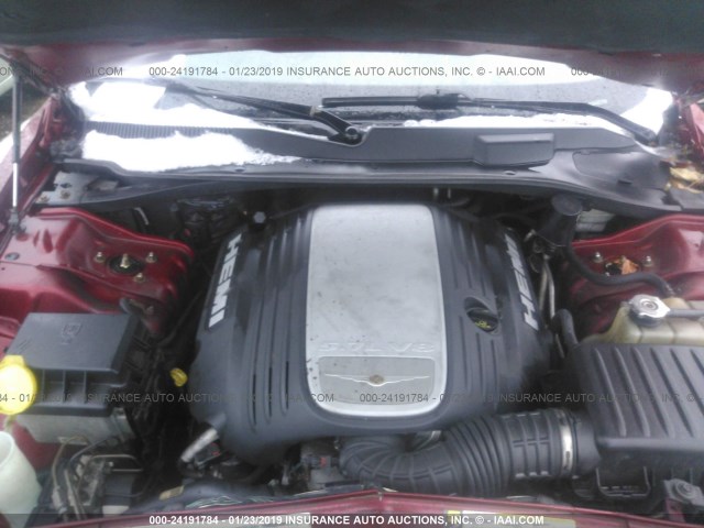 2C3KA63H37H684837 - 2007 CHRYSLER 300C RED photo 10