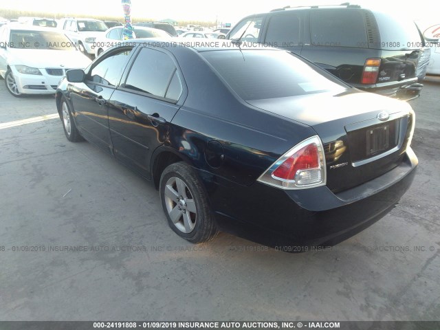 3FAHP07Z68R137044 - 2008 FORD FUSION SE BLUE photo 3