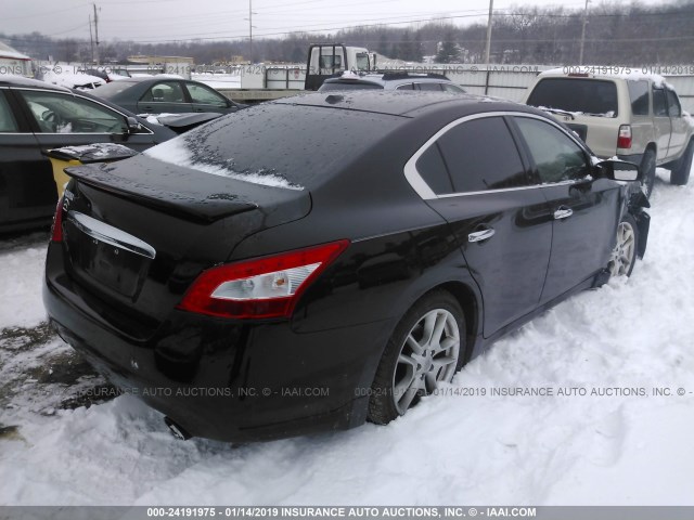 1N4AA5AP2BC865179 - 2011 NISSAN MAXIMA S/SV BLACK photo 4