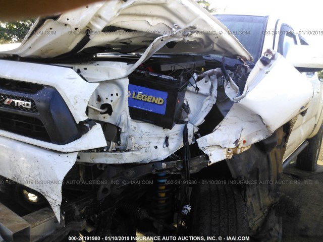 5TFLU4ENXDX055694 - 2013 TOYOTA TACOMA DOUBLE CAB 白色 照片 6