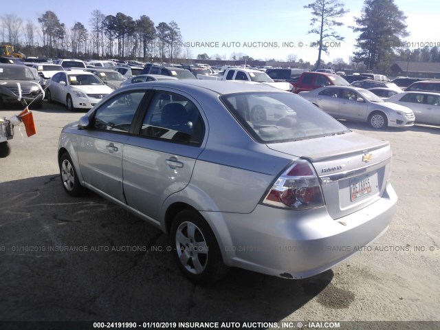 KL1TD5DE8AB086448 - 2010 CHEVROLET AVEO LS/LT SILVER photo 3