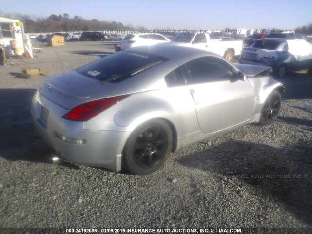 JN1AZ34D33T110782 - 2003 NISSAN 350Z COUPE SILVER photo 4