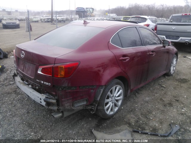 JTHCK262892031797 - 2009 LEXUS IS 250 RED photo 4