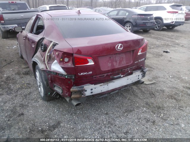 JTHCK262892031797 - 2009 LEXUS IS 250 RED photo 6