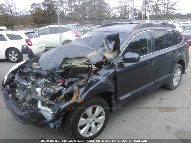 4S4BRBCC9A3372335 - 2010 SUBARU OUTBACK 2.5I PREMIUM GRAY photo 2